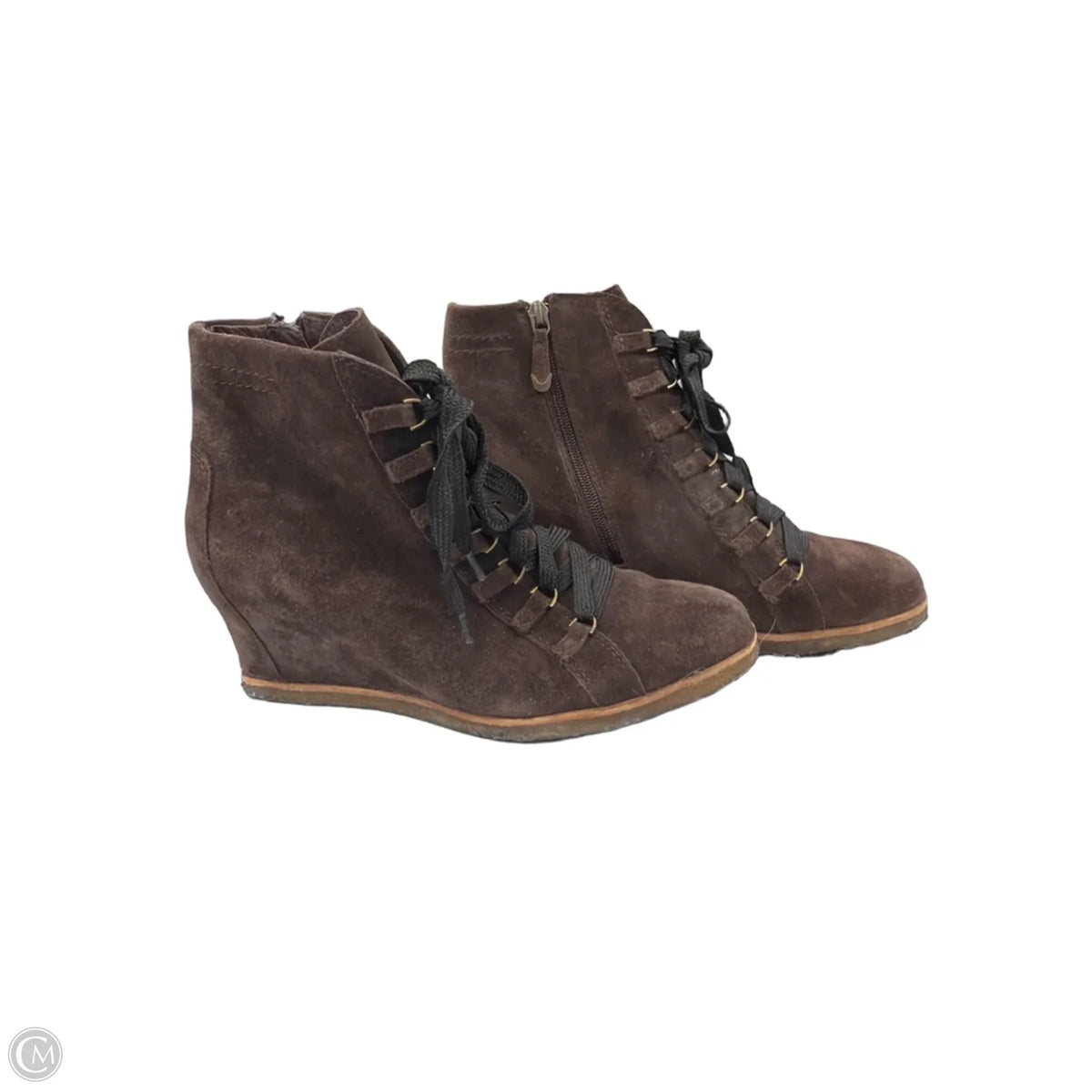 Boots Ankle Heels By Earth In Brown, Size: 11