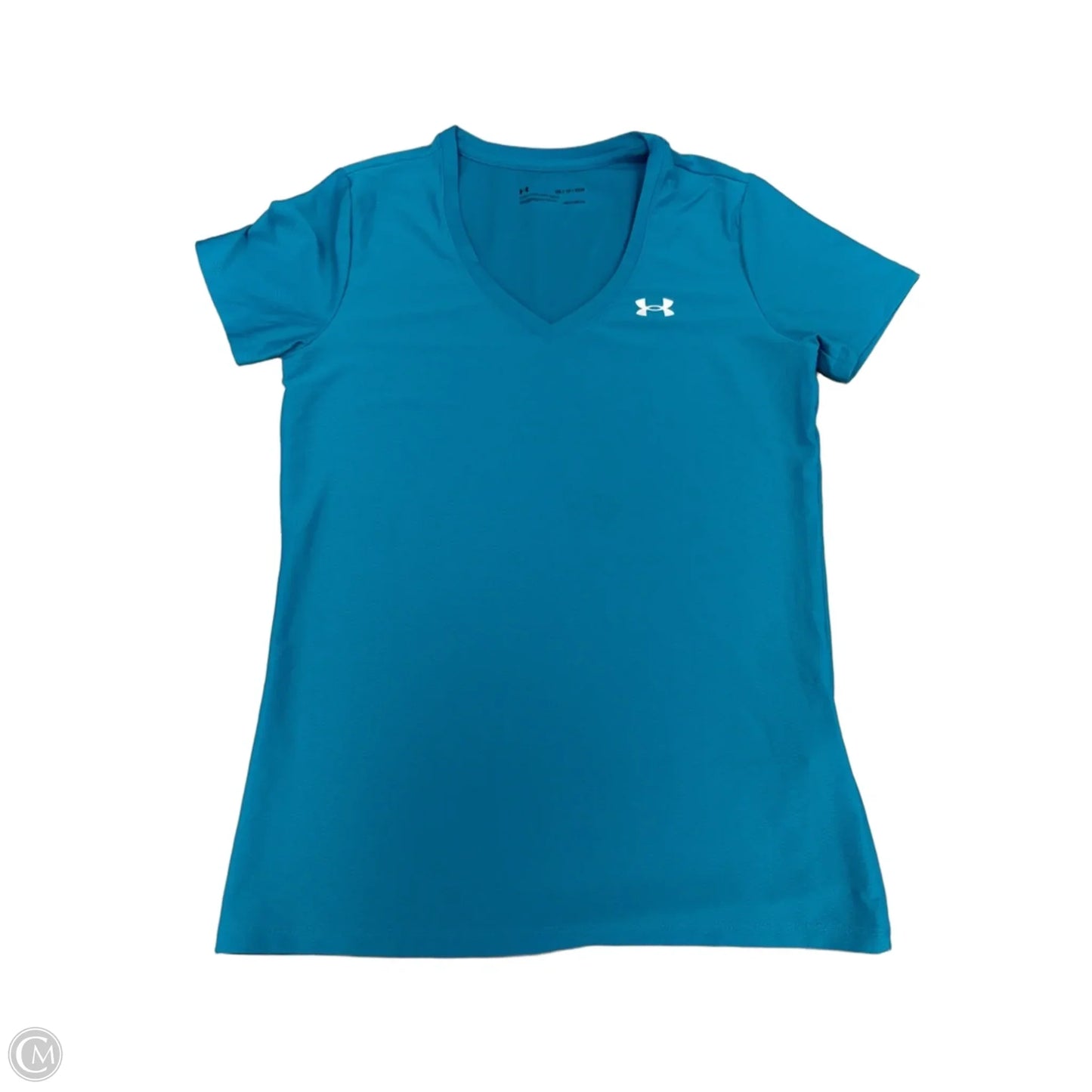 Athletic Top Short Sleeve By Under Armour In Aqua, Size: Xs