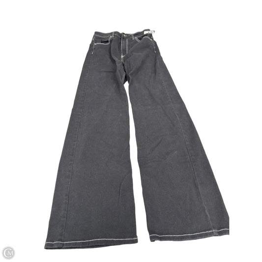 Jeans Straight By Divided In Black Denim, Size: 4