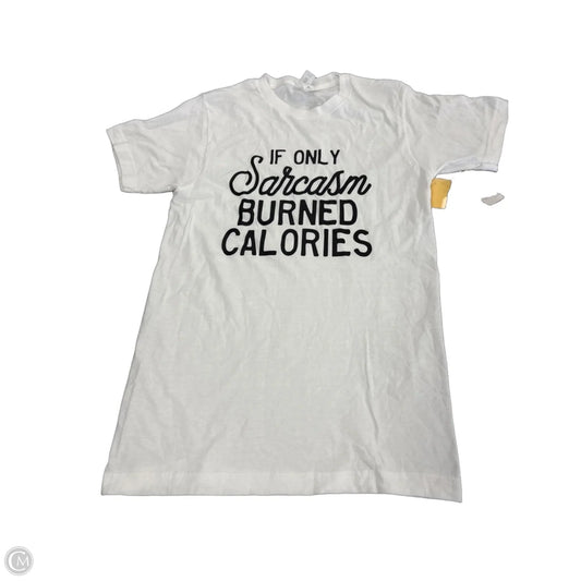Top Short Sleeve Basic By Cmf In White, Size: S