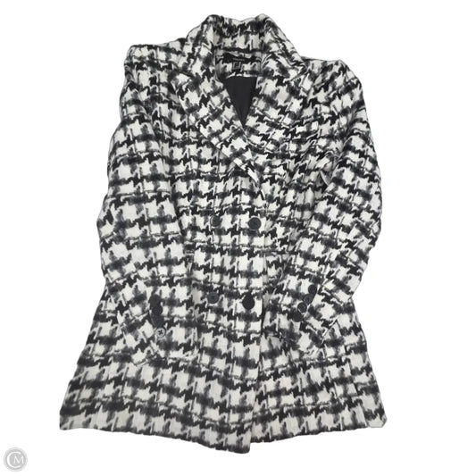 Coat Peacoat By Forever 21 In Black & White, Size: Xs