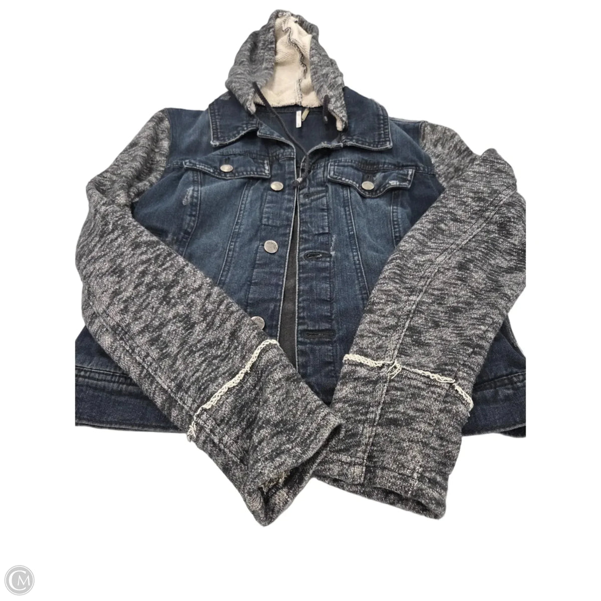 Jacket Denim By Free People In Blue Denim, Size: M