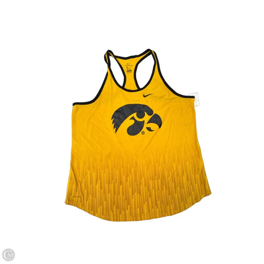 Tank Top By Nike In Black & Yellow, Size: Xl