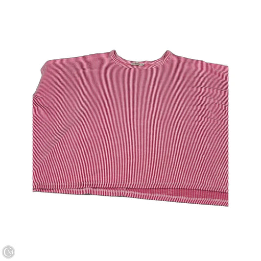 Top Short Sleeve By Zenana In Pink, Size: Xl
