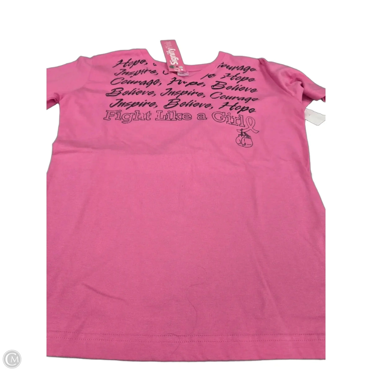 Top Short Sleeve Basic By Cmf In Pink, Size: M