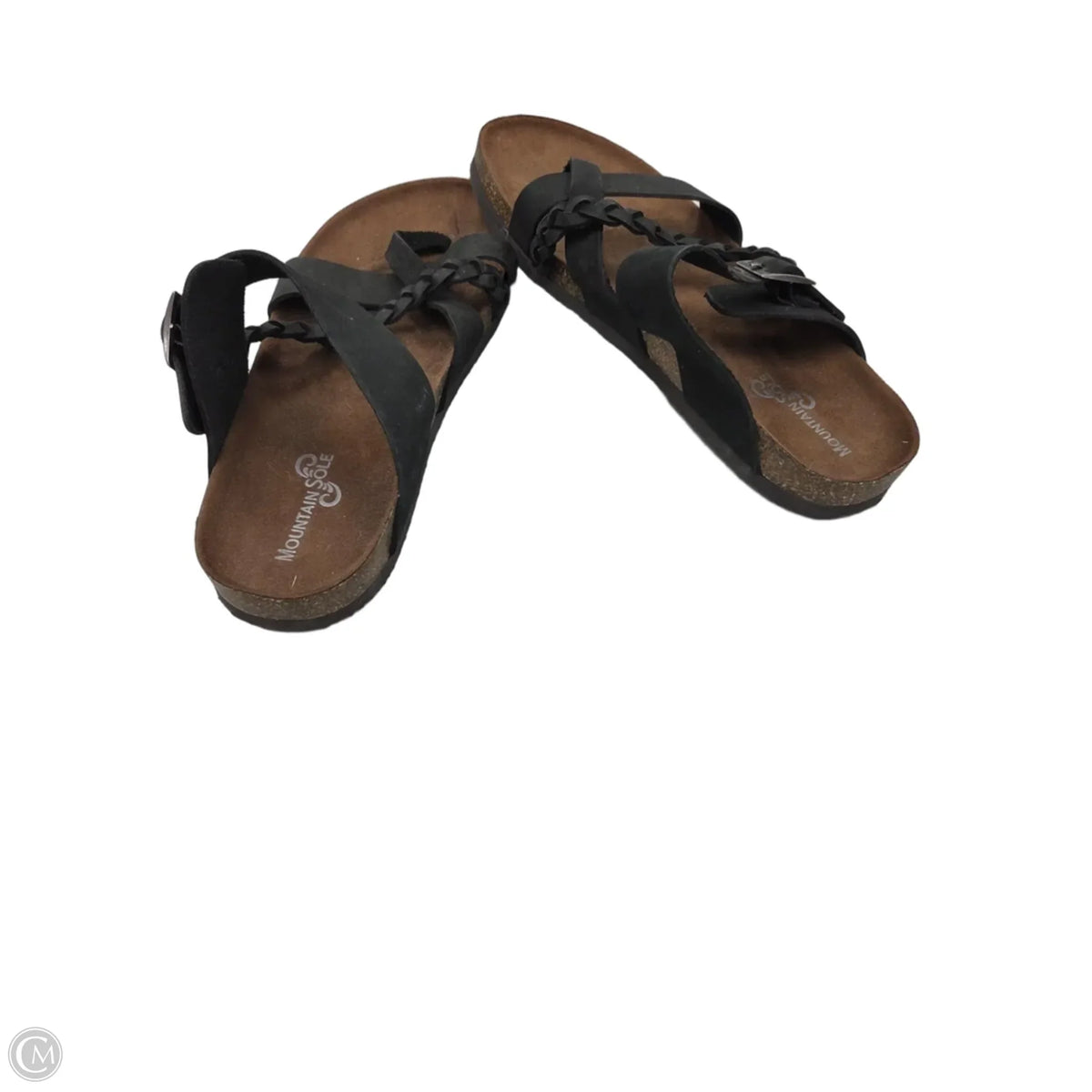 Sandals Flats By Cmf In Black & Brown, Size: 11