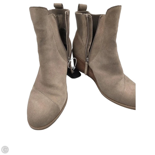 Boots Ankle Heels By Toms In Brown, Size: 9.5