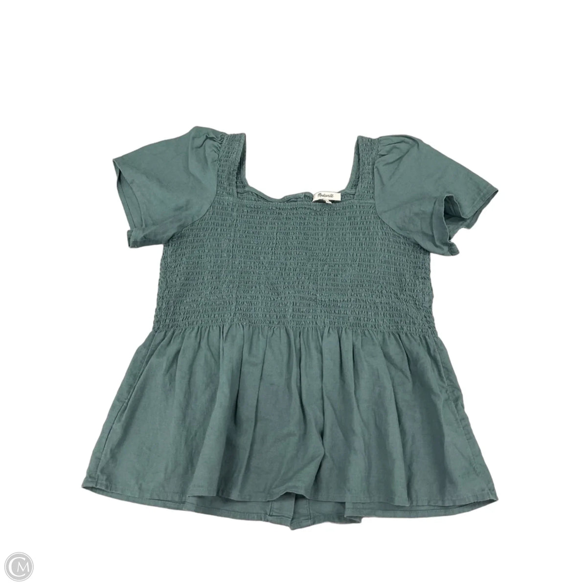 Top Short Sleeve By Madewell In Blue, Size: S