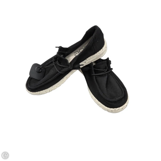 Shoes Flats By Hey Dude In Black, Size: 9