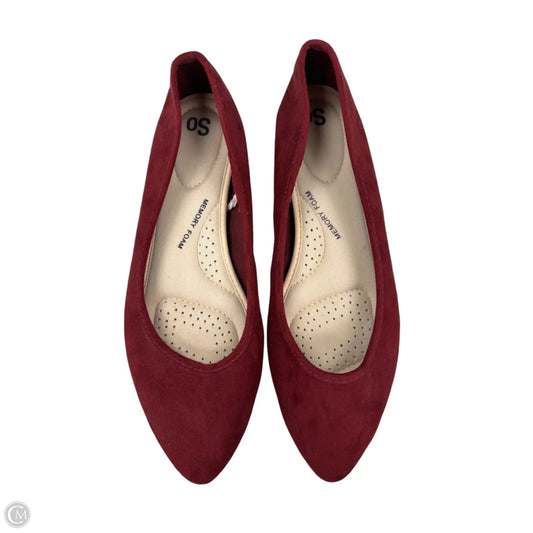 Shoes Flats By So In Red, Size: 8