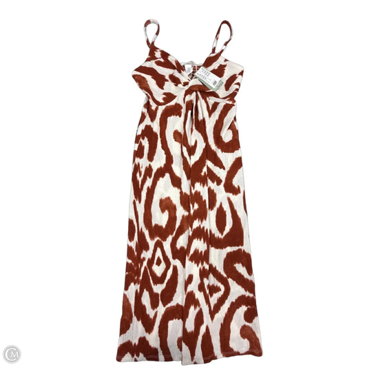 Dress Casual Short By H&m In Orange & White, Size: S