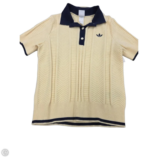 Top Short Sleeve By Adidas In Yellow, Size: S