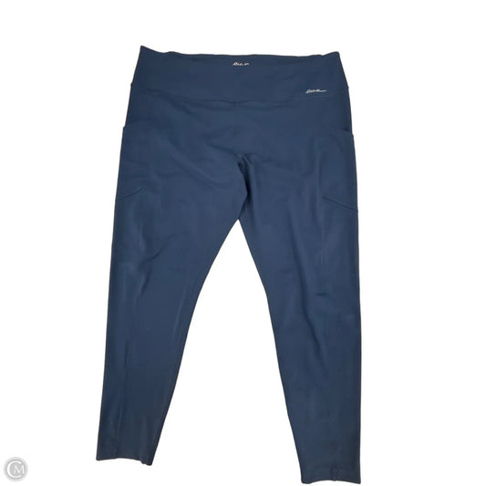Athletic Leggings By Eddie Bauer In Blue, Size: Xxl