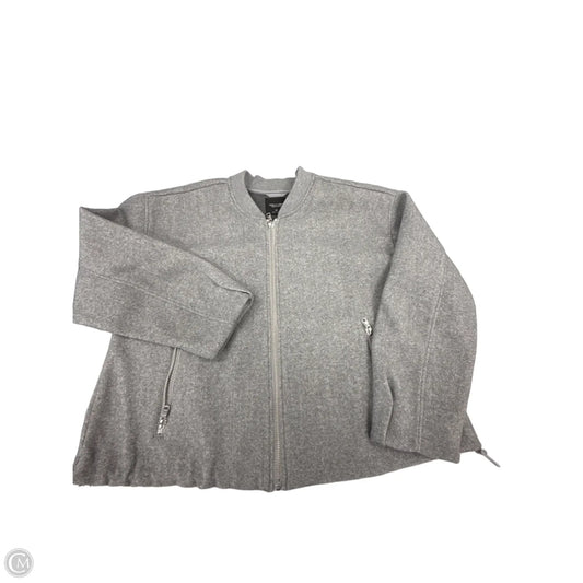 Jacket Fleece By Simply Vera In Grey, Size: 1x