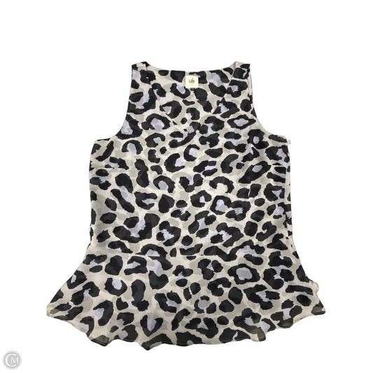 Top Sleeveless By Cabi In Animal Print, Size: S