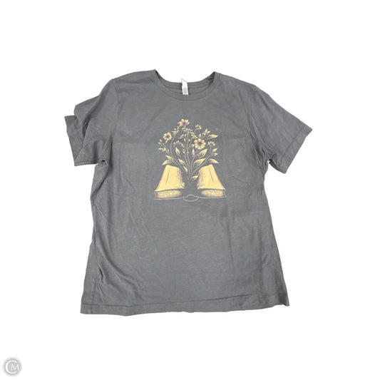 Top Short Sleeve Basic By Bella + Canvas In Grey, Size: L