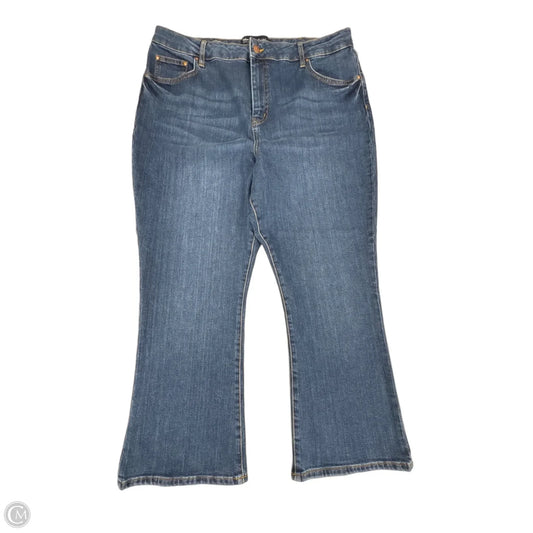 Jeans Flared By Boden In Blue Denim, Size: 16
