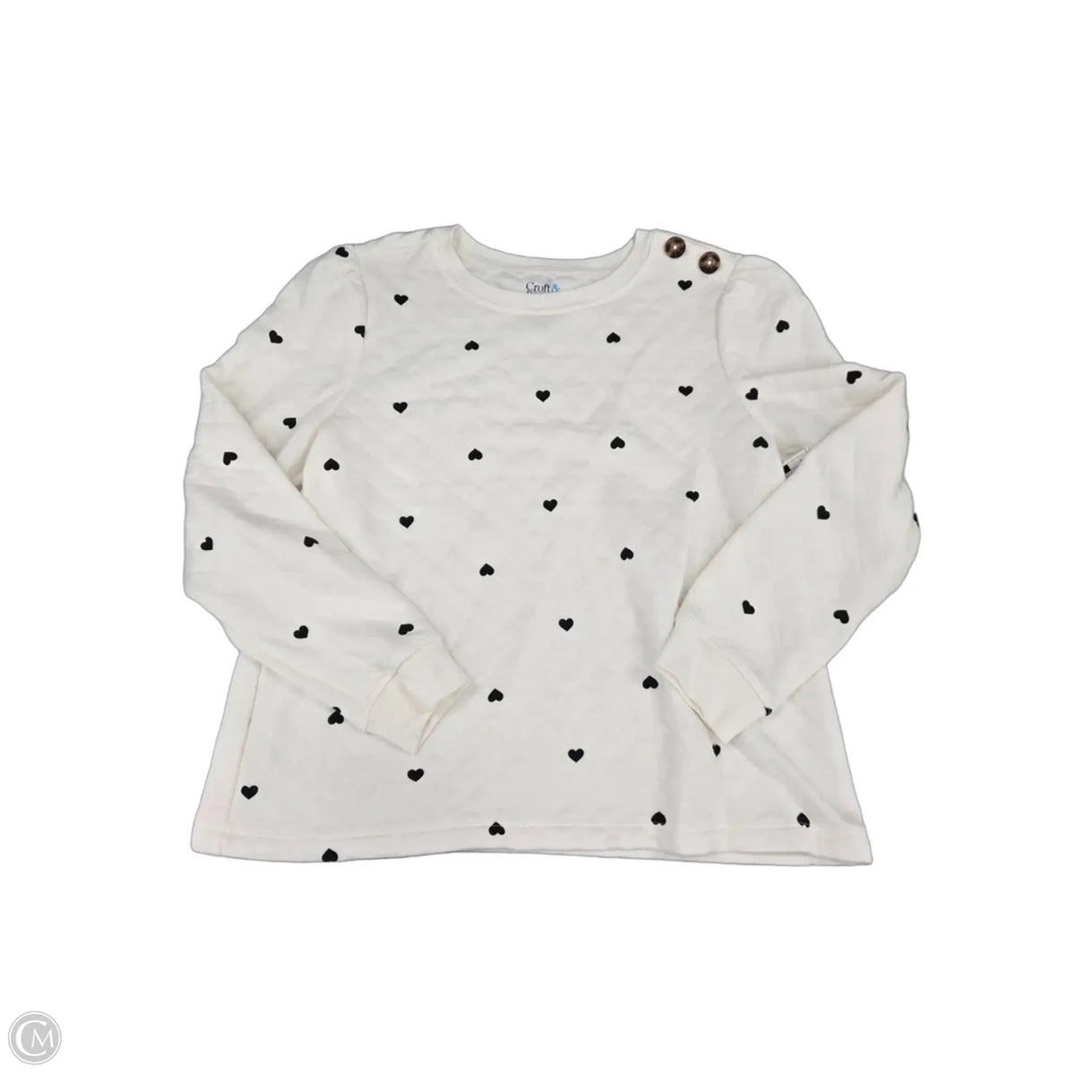Top Long Sleeve By Croft And Barrow In White, Size: M