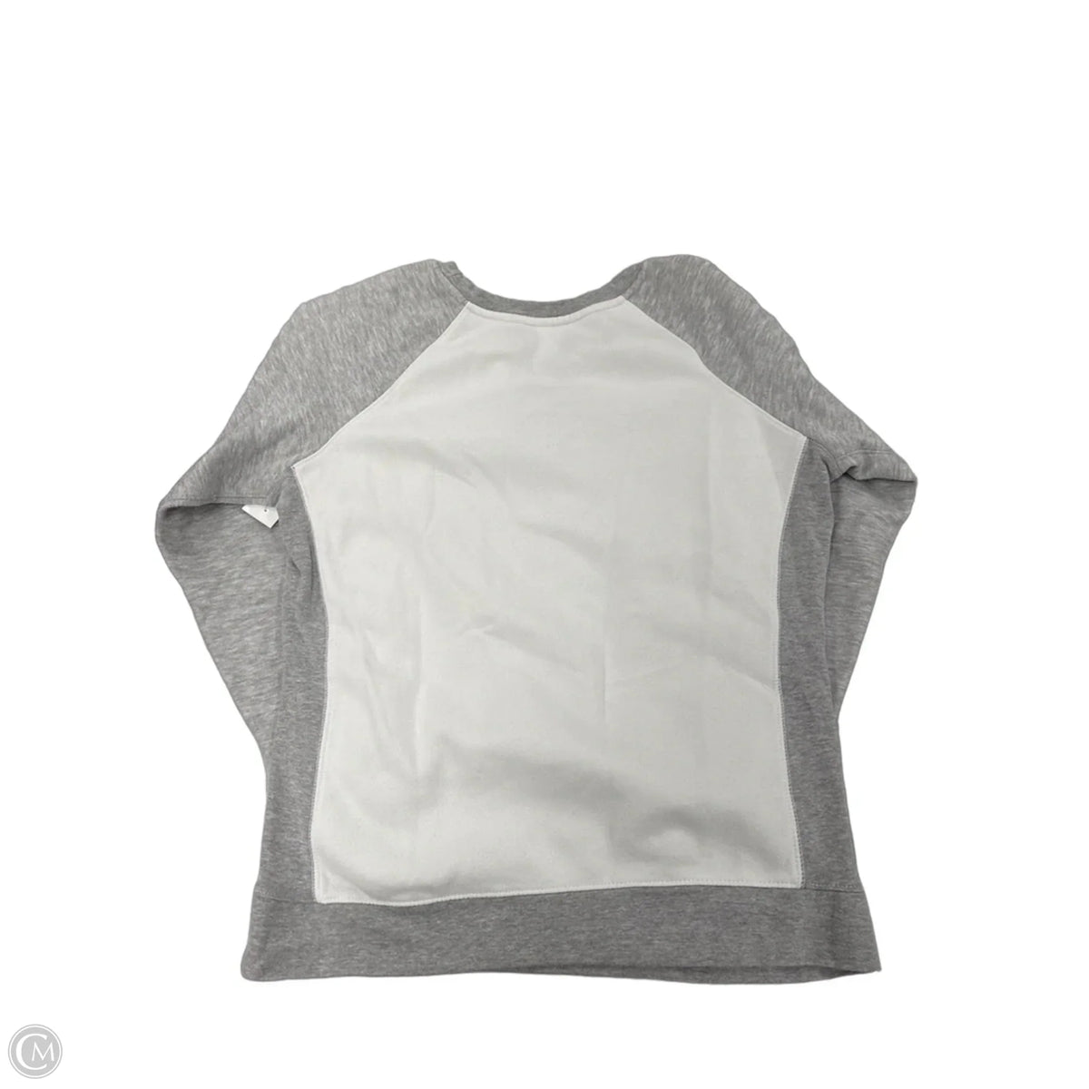 Top Long Sleeve By Cme In Grey & White, Size: M