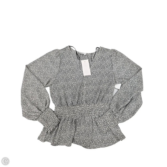 Top Long Sleeve By Sienna Sky In Black & White, Size: S
