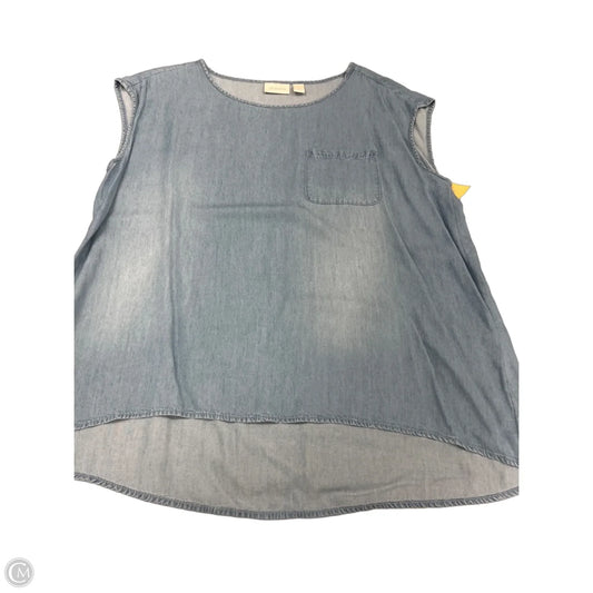 Top Sleeveless By Chicos In Blue, Size: L