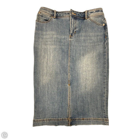 Skirt Midi By Talbots In Blue Denim, Size: 6p