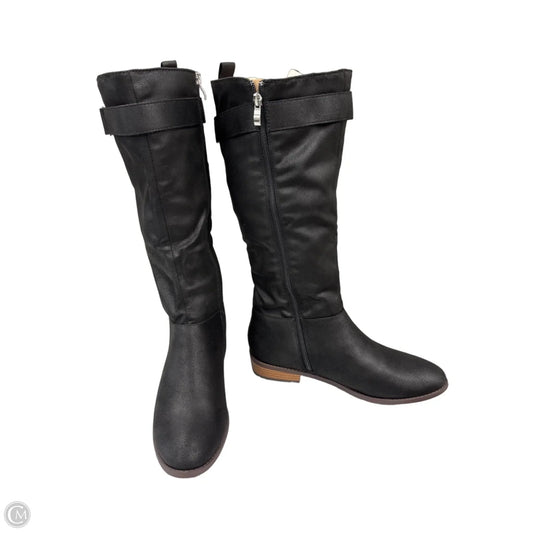 Boots Mid-calf Flats By Journee In Black, Size: 9.5