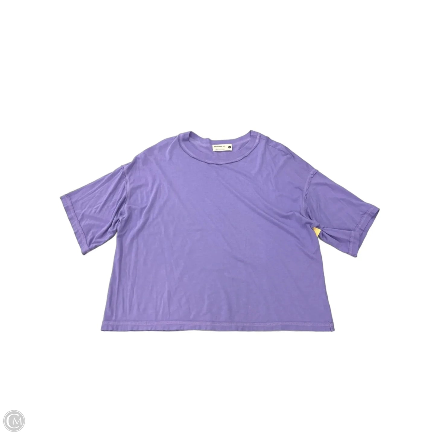 Top Short Sleeve By Cmb In Purple, Size: L