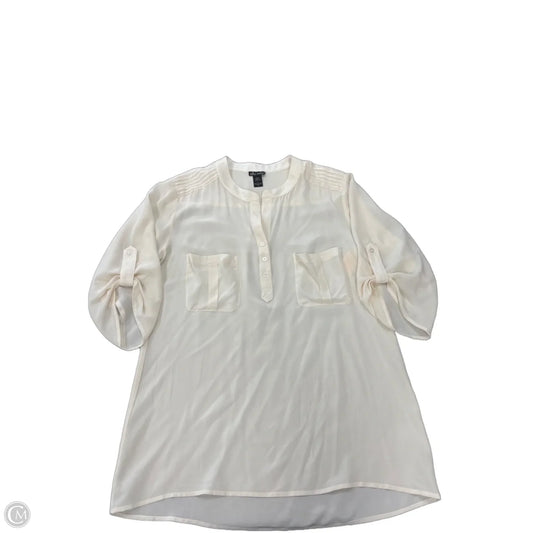 Top 3/4 Sleeve By Ella Moss In Cream, Size: L