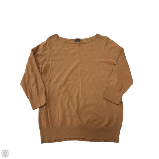 Top Long Sleeve By Ann Taylor In Brown, Size: Xl