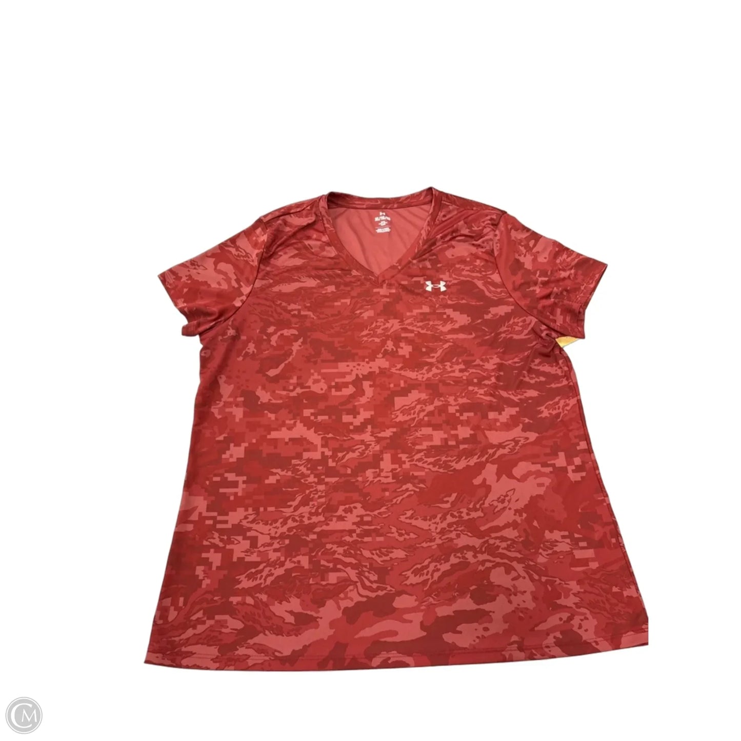 Athletic Top Short Sleeve By Under Armour In Red, Size: Xl
