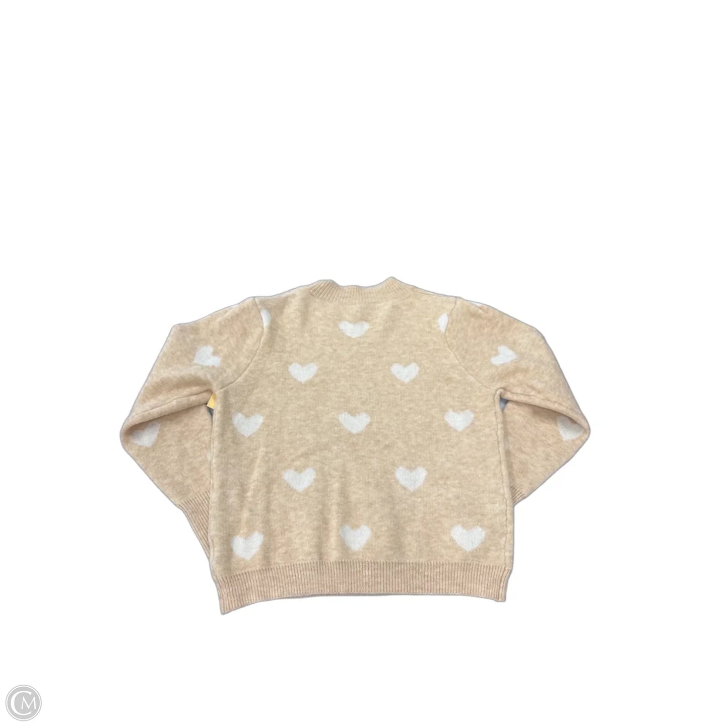 Top Long Sleeve By Shein In Tan & White, Size: Xl