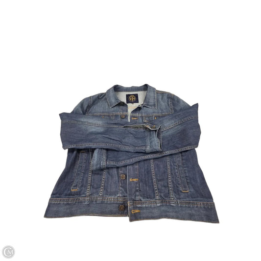 Jacket Denim By Talbots In Blue Denim, Size: Xl