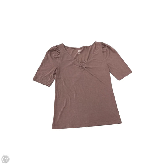 Top Short Sleeve By Gap In Brown, Size: S