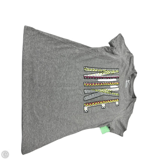 Top Short Sleeve By Nike In Grey, Size: L