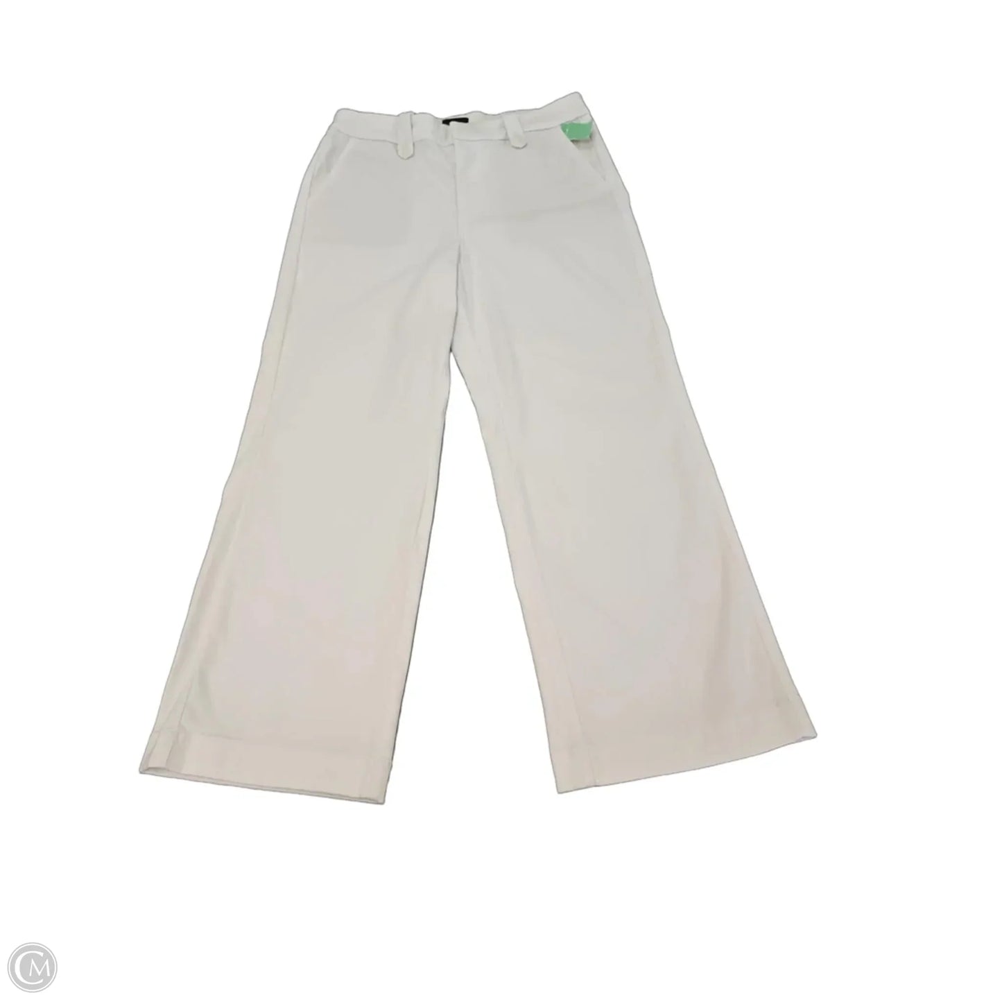 Jeans Wide Leg By Talbots In White Denim, Size: 12p