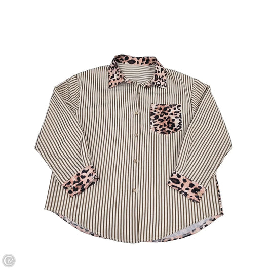 Top Long Sleeve By Cmf In Animal Print, Size: L