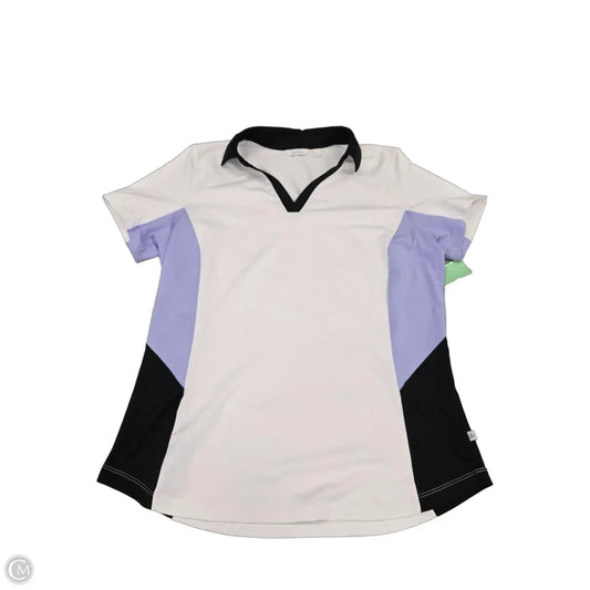 Athletic Top Short Sleeve By Lady Hagen In White, Size: L