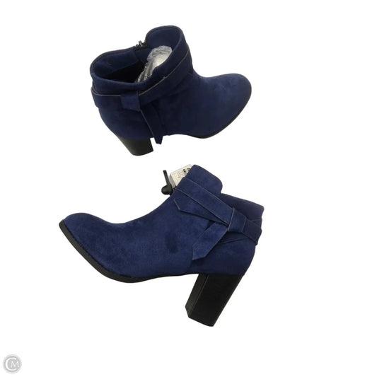 Boots Ankle Heels By Cme In Blue, Size: 8