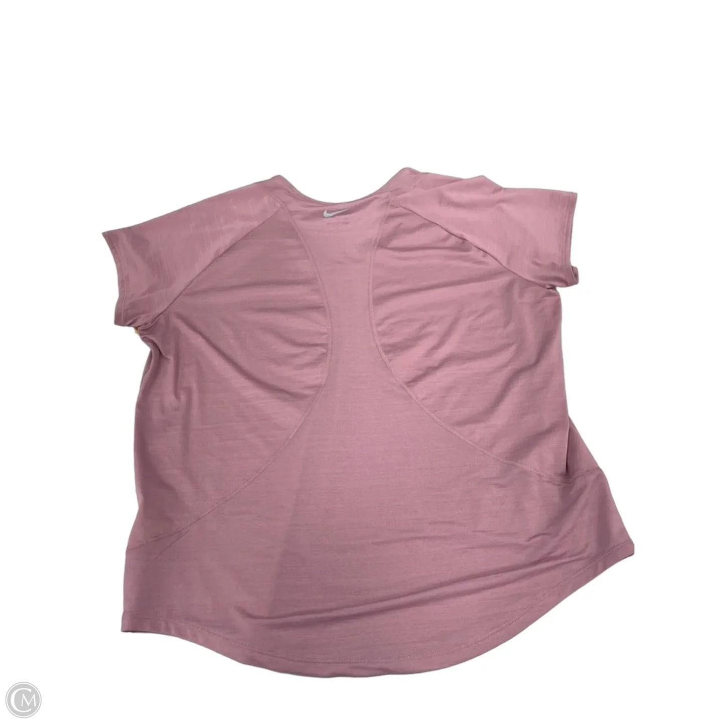Athletic Top Short Sleeve By Nike In Pink, Size: Xl