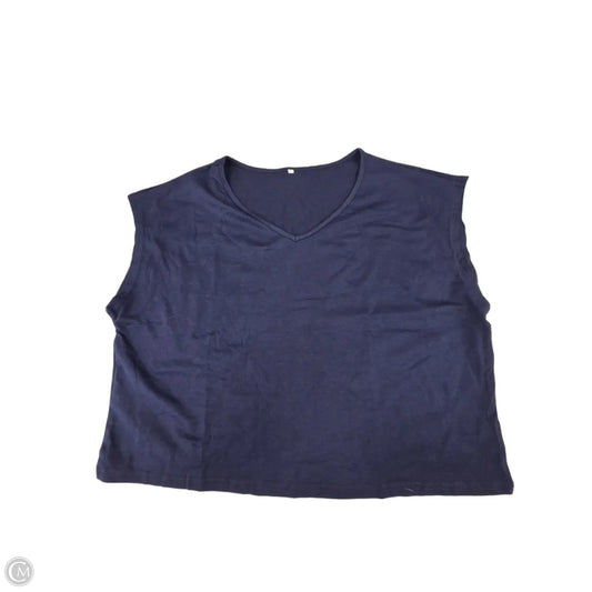 Top Sleeveless By Cmf In Navy, Size: Xl
