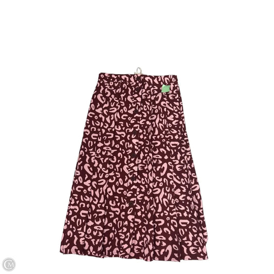 Skirt Midi By Modcloth In Pink & Red, Size: 6a