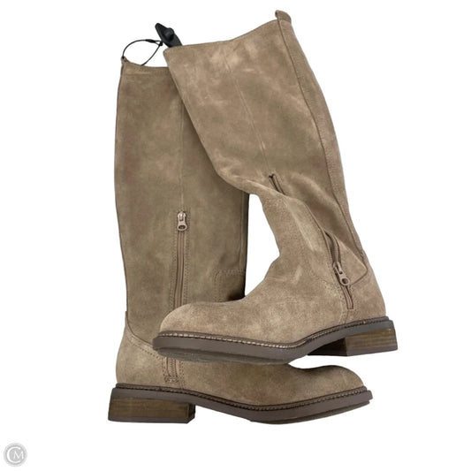 Boots Mid-calf Flats By Calvin Klein In Taupe, Size: 8.5
