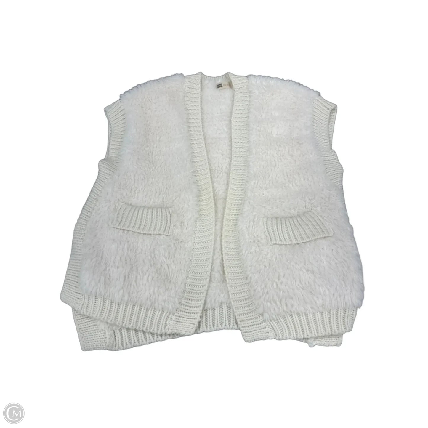 Vest Faux Fur & Sherpa By Cme In White, Size: Os