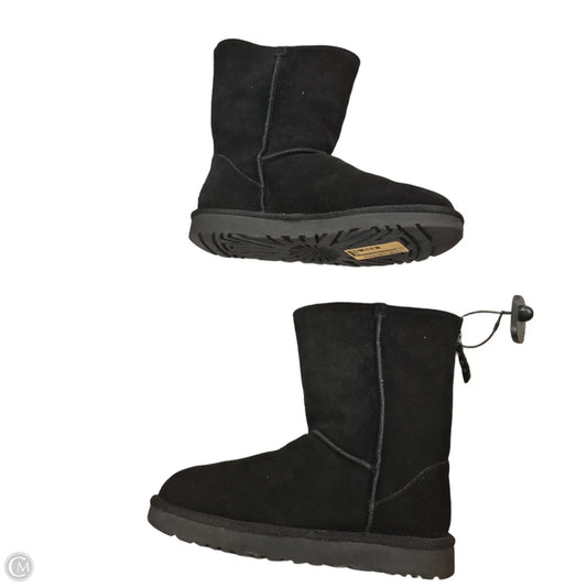 Boots Mid-calf Flats By Ugg In Black, Size: 8