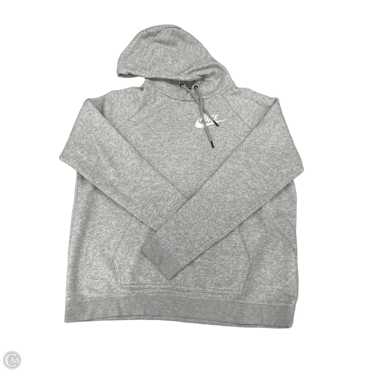 Sweatshirt Hoodie By Nike In Grey, Size: L