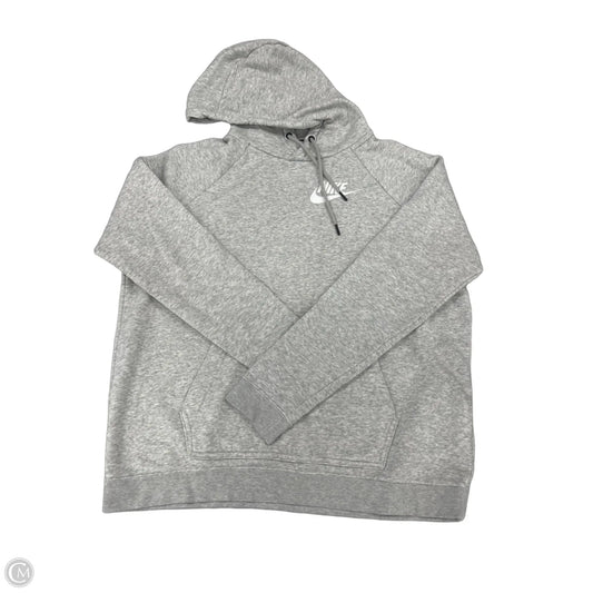 Sweatshirt Hoodie By Nike In Grey, Size: L
