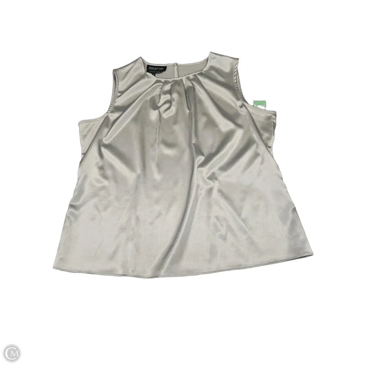 Top Sleeveless By Jones New York In Silver, Size: L