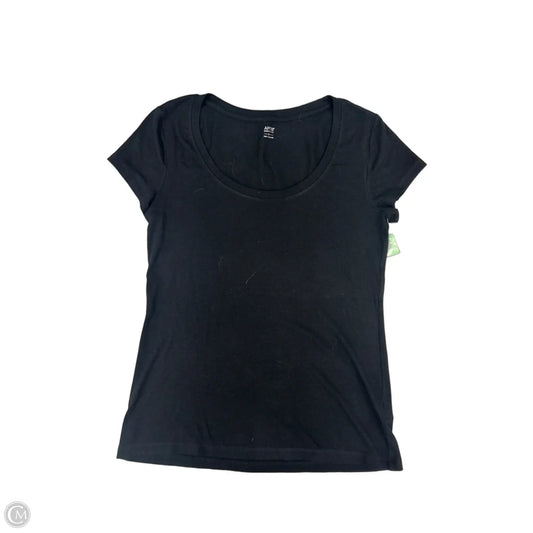 Top Short Sleeve By Apt 9 In Black, Size: M