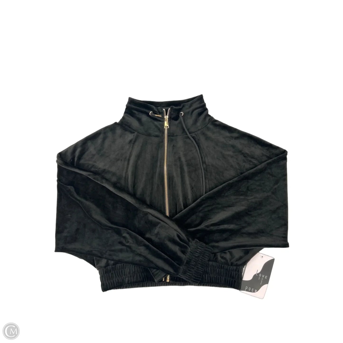 Top Long Sleeve By Cme In Black, Size: L